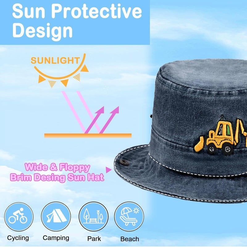 EDCYF Kids Boys Girls Embroidered Baseball Caps Baby Sun hat Toddler Dinosaur Trucker Hats Summer Hats（3-8years - Image 4